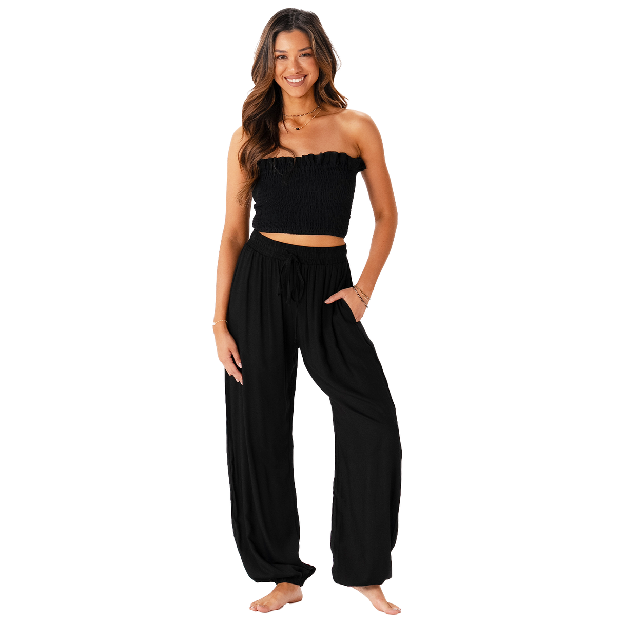 Black Jogger Harem Pants From LotusAndLuna