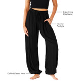 Black Jogger Harem Pants From LotusAndLuna