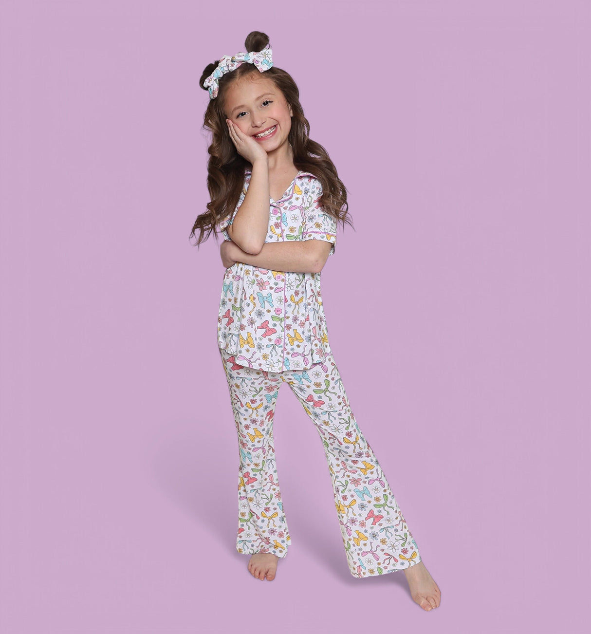 BOW GARDEN DREAM GIRL'S FLARE SET from DREAM BIG LITTLE CO