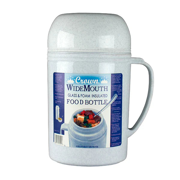 Food Carrier Wide Mouth Thermos Glass White - 12 units (0.5 L/unit) From Mexmax INC.