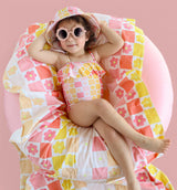 SUMMER SUNSET CHECKERS DREAM ONE PIECE SWIM SUIT from DREAM BIG LITTLE CO