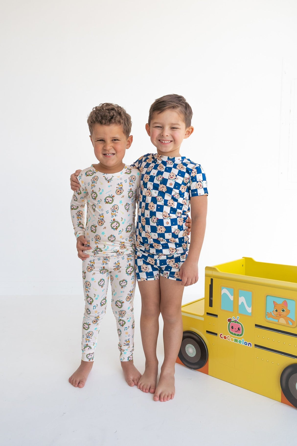 Dream Big Little Co x CoComelon JJ STARRY NIGHT CHECKERS DREAM SHORT SET from DREAM BIG LITTLE CO