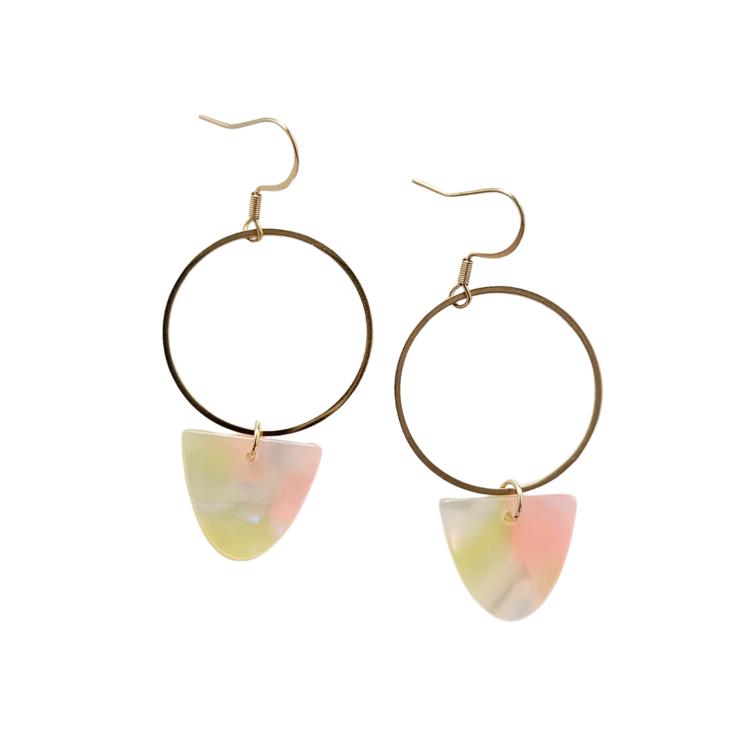 Iris Earrings Large - Iridescent Neon from Spiffy & Splendid