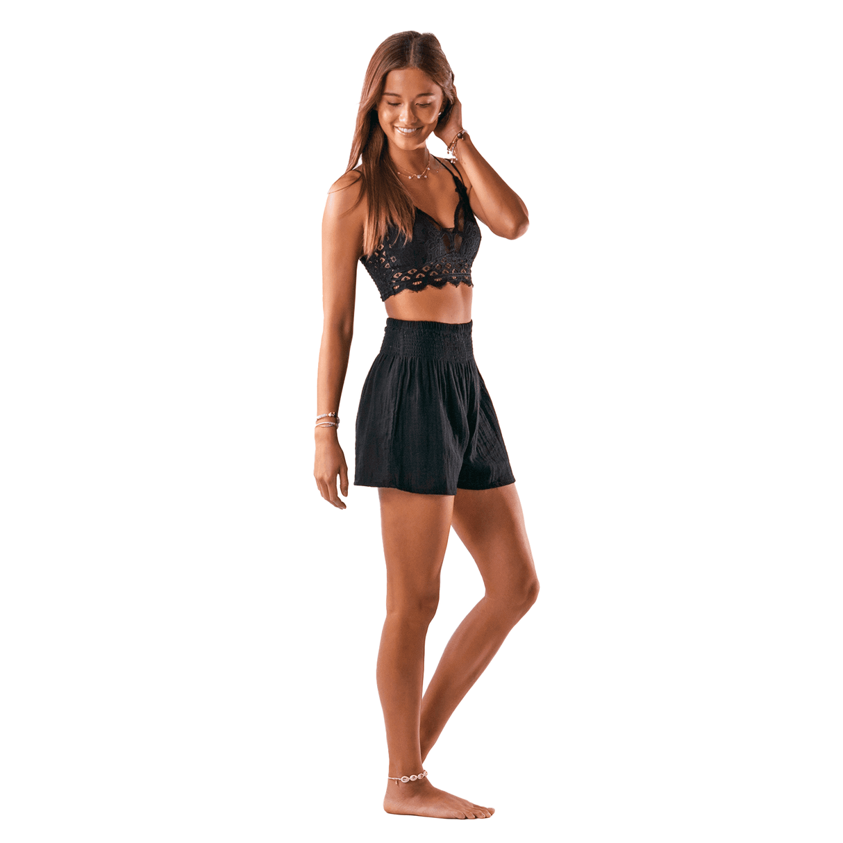 Black Cotton Shorts From LotusAndLuna