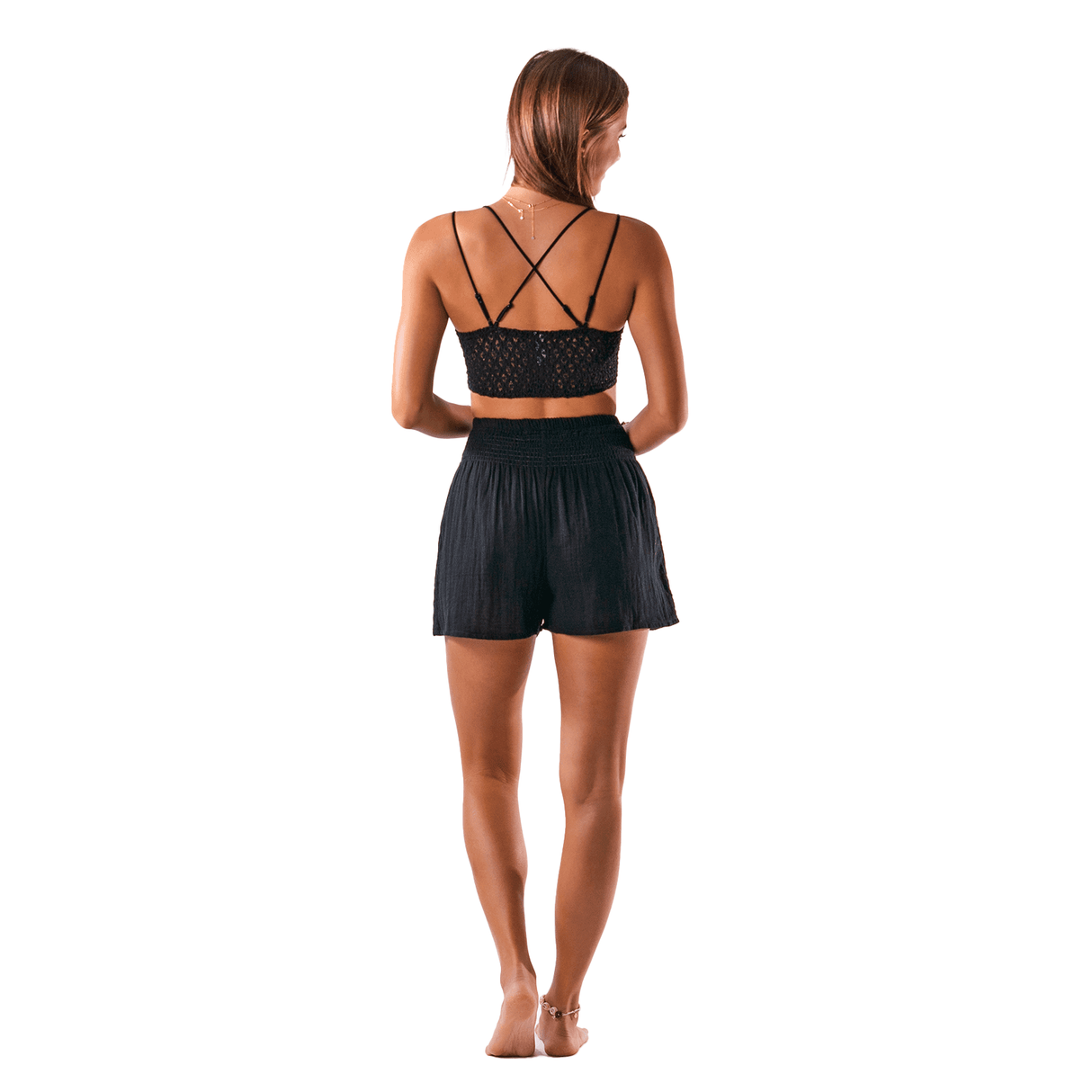 Black Cotton Shorts From LotusAndLuna