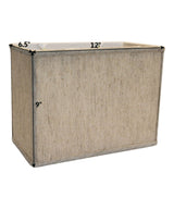 Rectangular 14"W x 10"H Drum Lampshade Softback Textured Oatmeal From LampsUSA