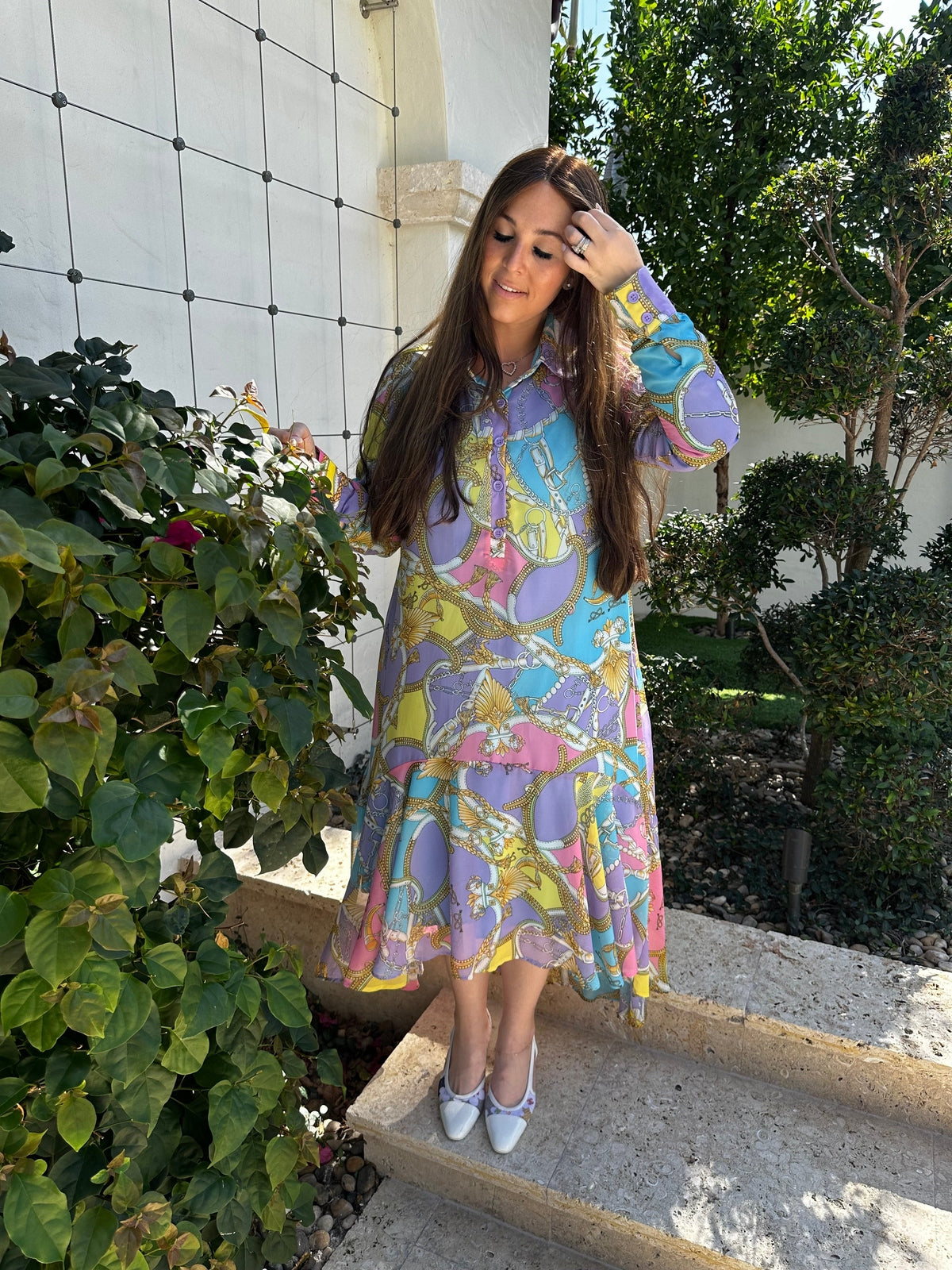 Multi Chain Dress From Drama NYC Plus