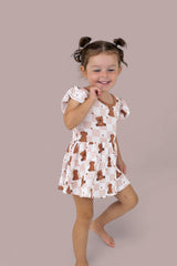 COZY BEAR DREAM CAP SLEEVE BODYSUIT DRESS from DREAM BIG LITTLE CO