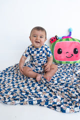 Dream Big Little Co x CoComelon JJ STARRY NIGHT CHECKERS DREAM SHORT SET from DREAM BIG LITTLE CO