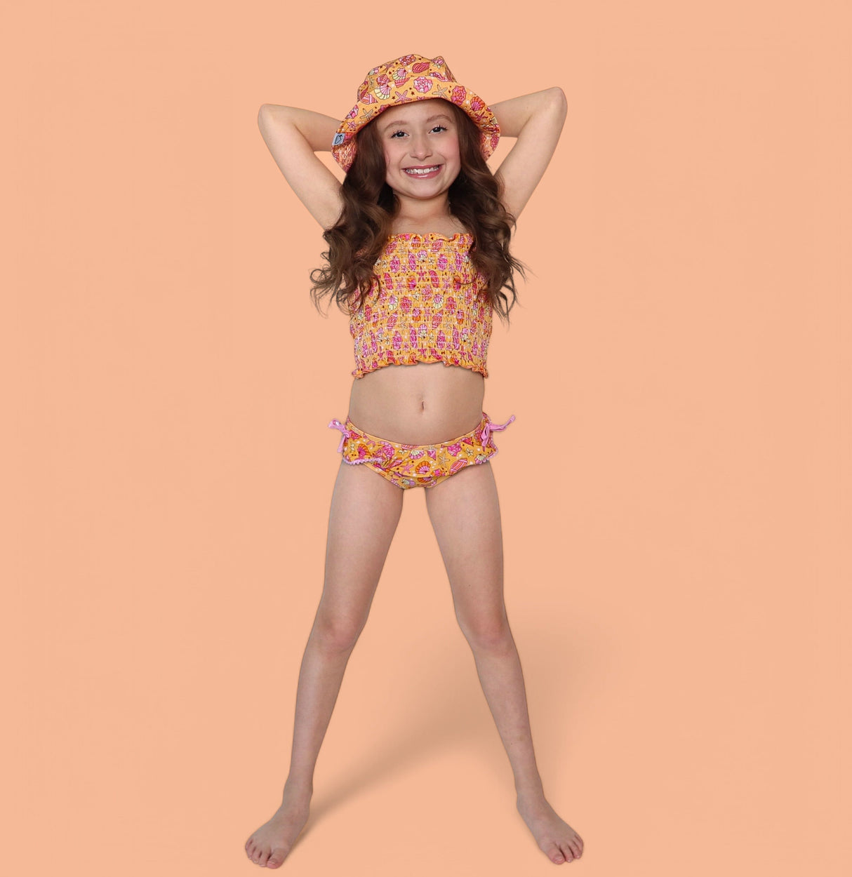 SHELLO SUMMER DREAM SMOCKED TANKINI TWO PIECE SWIM SUIT from DREAM BIG LITTLE CO