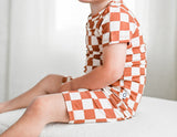 COPPER CHECKERS DREAM SHORT SET from DREAM BIG LITTLE CO
