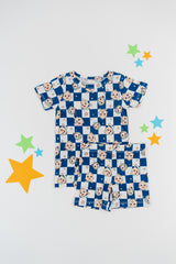 Dream Big Little Co x CoComelon JJ STARRY NIGHT CHECKERS DREAM SHORT SET from DREAM BIG LITTLE CO