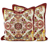 Tache Elegant Burgundy Ornate Paisley Woven Tapestry Throw Pillow Cover (18194) from Tache Home Fashion