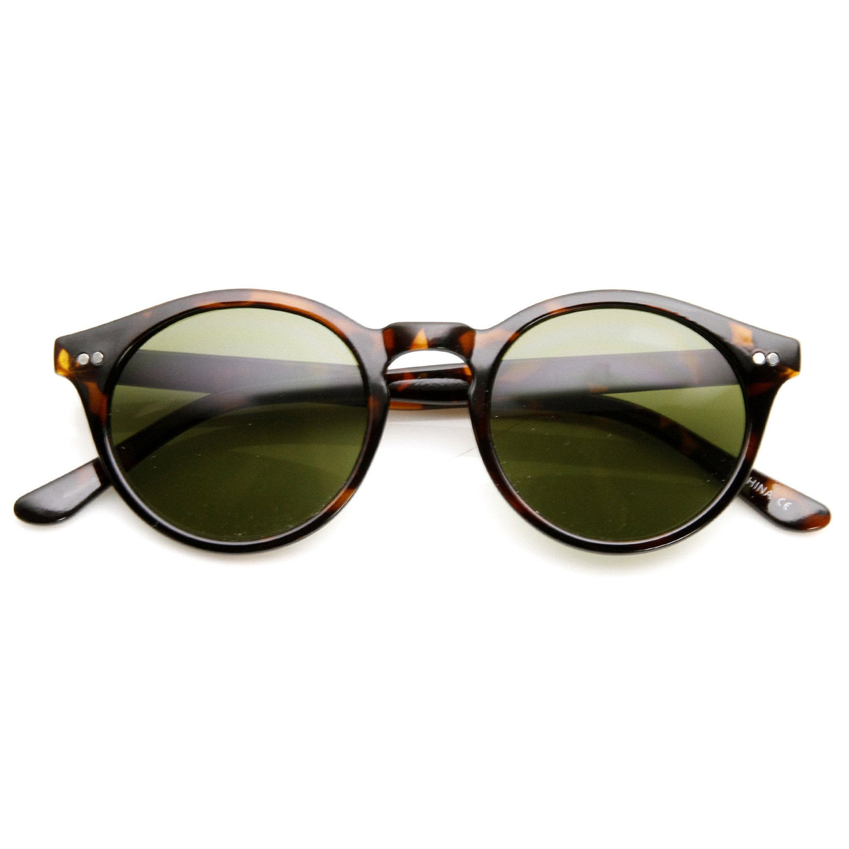 Vintage Inspired Key Hole Round Spectacles P3 Sunglasses 7055 from zeroUV