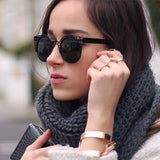 Women's Indie Round Metal Laser Cut Mesh Cat Eye 9432 from zeroUV