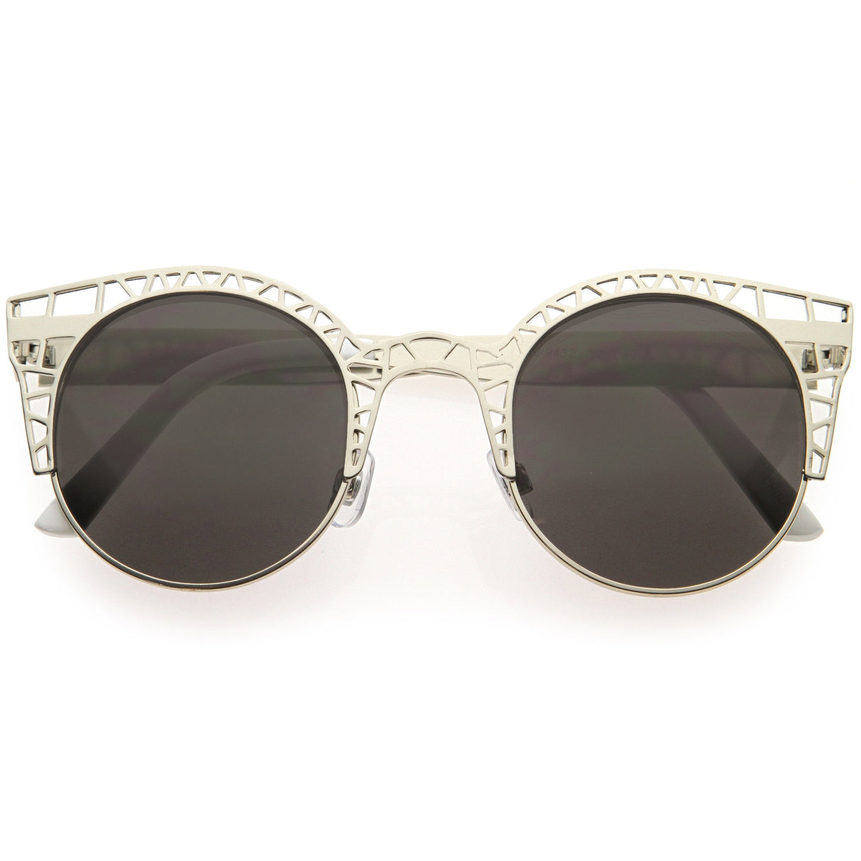 Women's Indie Round Metal Laser Cut Mesh Cat Eye 9432 from zeroUV