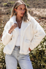 Kaia Button Pocketed Lapel Collar Jacket from Threaded Pear