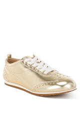Yorika Studded Metallic Pleather Sneakers from My Pampered Life Seattle