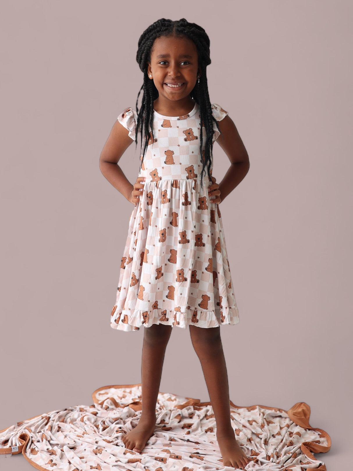 COZY BEAR DREAM RUFFLE DRESS from DREAM BIG LITTLE CO