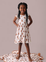 COZY BEAR DREAM RUFFLE DRESS from DREAM BIG LITTLE CO