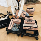 Cotton Packing Cubes, Print, 3-pack Pink/Blush From Bag-all