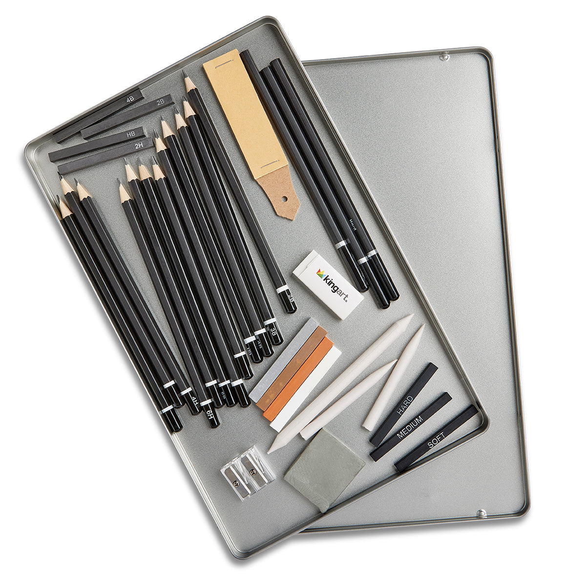 Sketching Set in Tin Case 34 pc from KINGART