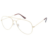 Retro Full Metal Aviator Sunglasses With Clear Lenses Glasses 9591 from zeroUV