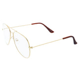 Retro Full Metal Aviator Sunglasses With Clear Lenses Glasses 9591 from zeroUV