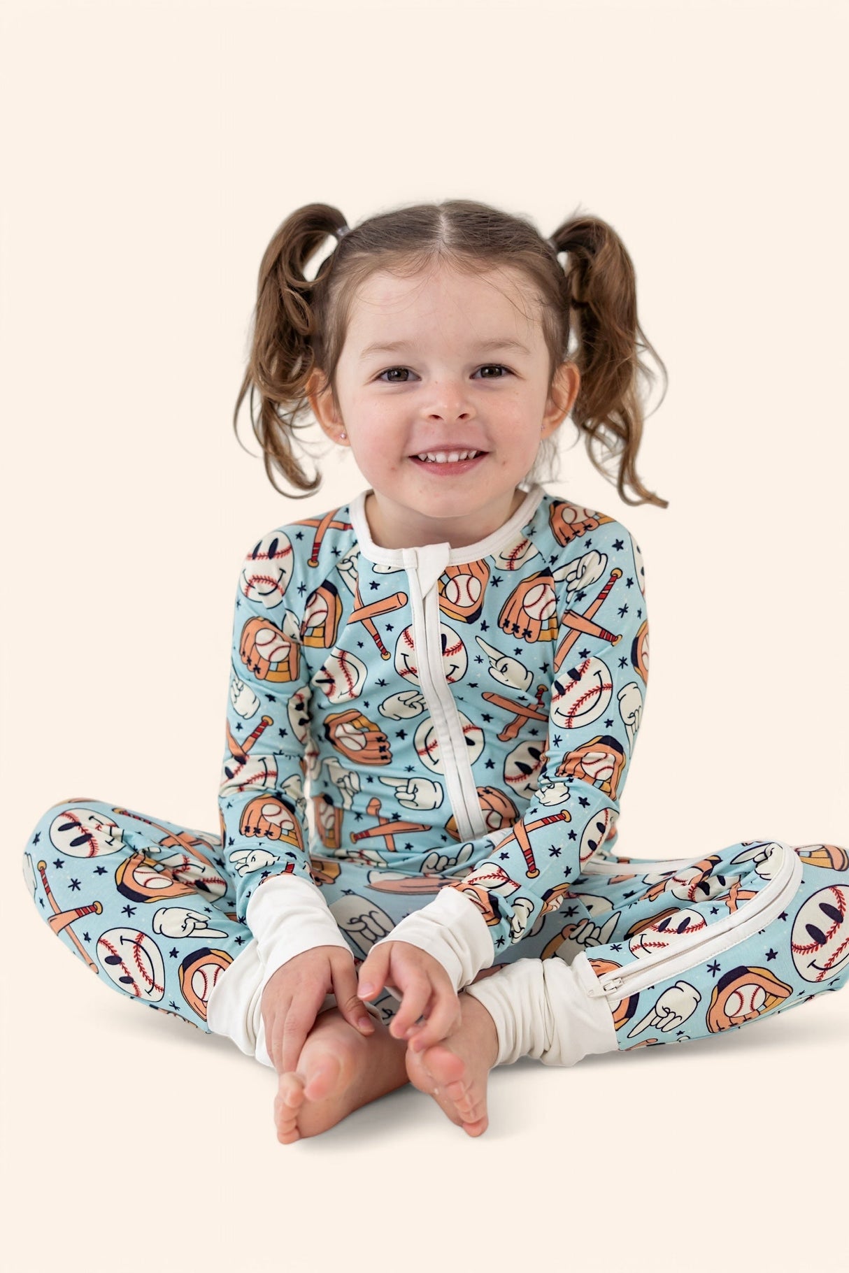 BASEBALL SMILEY DREAM ROMPER from DREAM BIG LITTLE CO