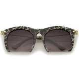 Trendy Women's Fashion Half Frame Cat Eye Sunglasses 9651 from zeroUV