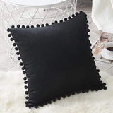 Velvet Pom Pom Cushion Covers from Moderny