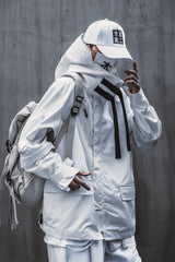 White Atom Bomb Shipment Windbreaker Jacket From Niepce Inc