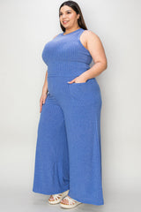 Basic Bae Full Size Ribbed Tank and Wide Leg Pants Set from Enfance-Heureuse