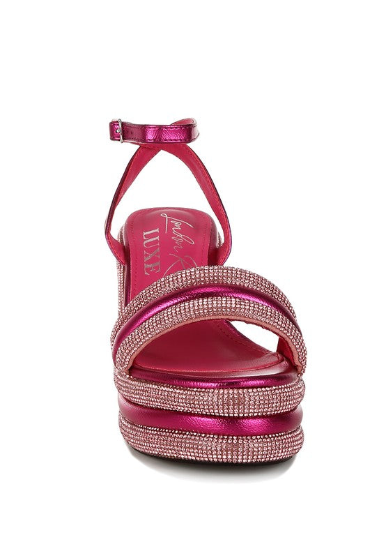 My Bliss Rhinestone Studded Wedge Sandals from My Pampered Life Seattle