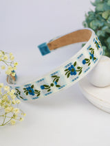Blue Clematis Floral Headband from Ash & Rose