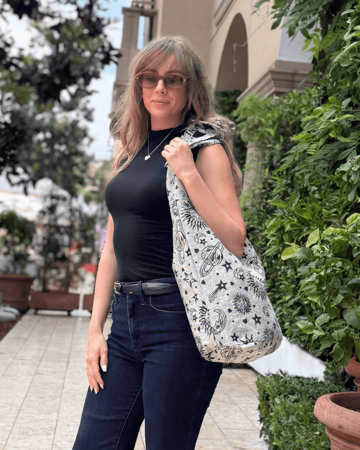 Kathmandu Collection Celestial Print Hobo Bag from Jupiter Gear