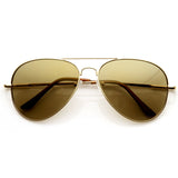 Large Premium Metal Aviator Sunglasses W/ Spring Temples 1377 from zeroUV