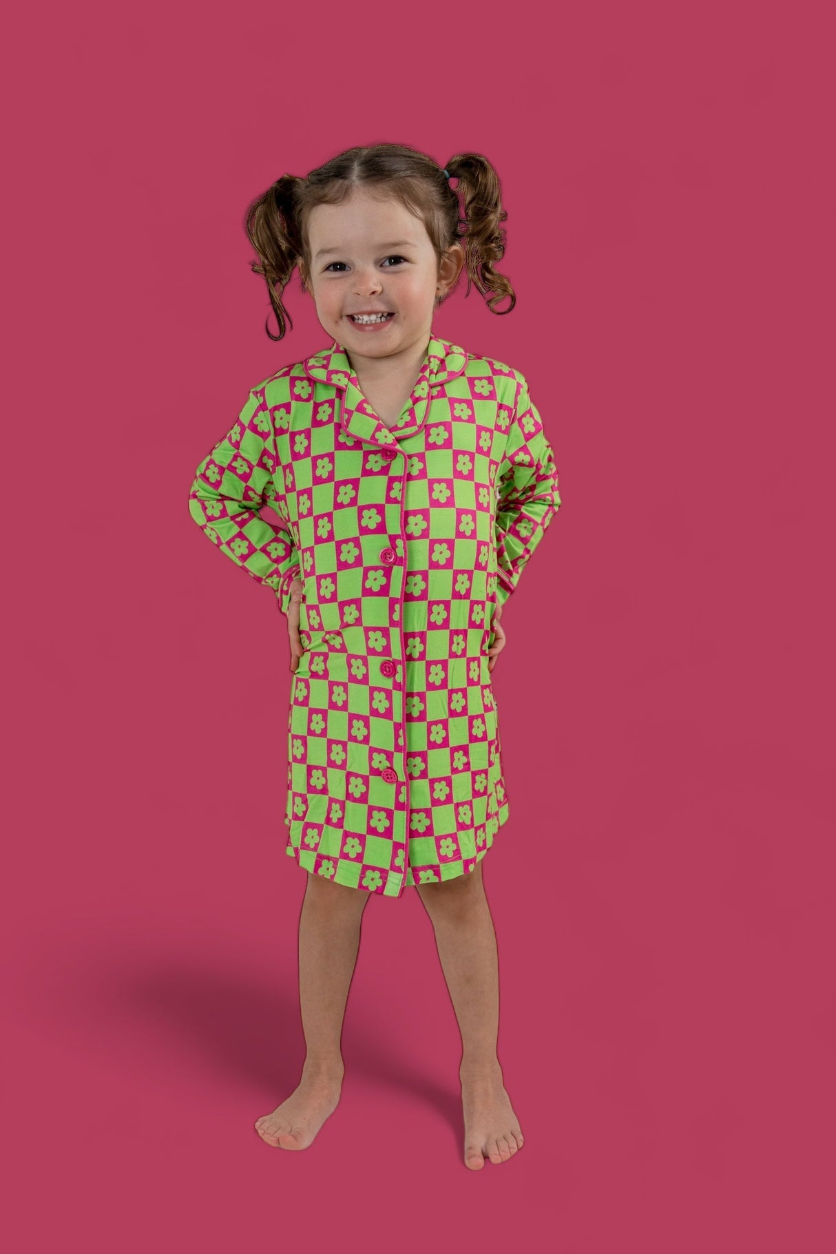 WILD DAISY CHECKERS GIRL'S DREAM GOWN from DREAM BIG LITTLE CO