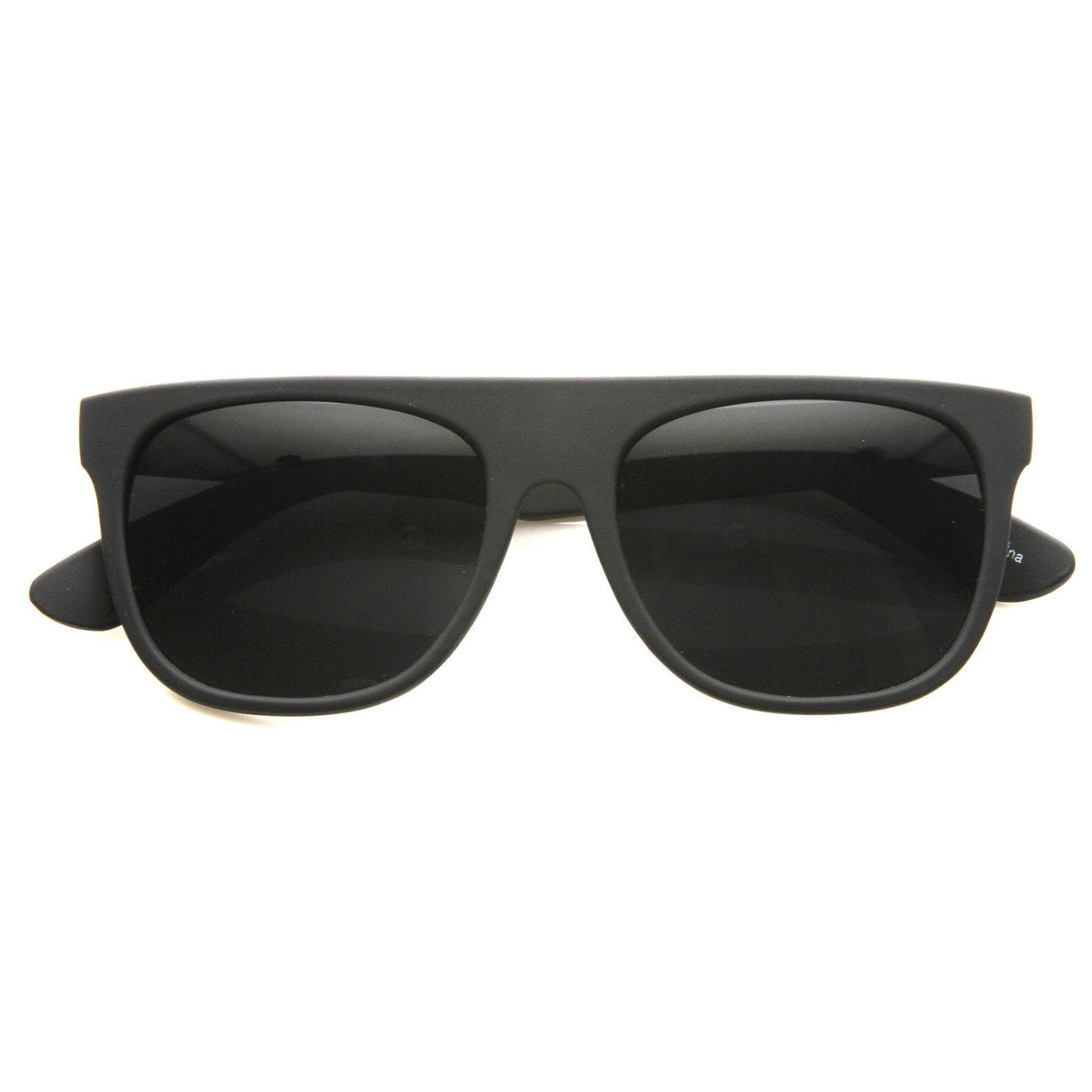 Hipster Super Flat Top Retro Horned Rim Sunglasses 8066 from zeroUV