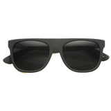 Hipster Super Flat Top Retro Horned Rim Sunglasses 8066 from zeroUV