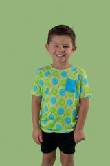 NEON SMILES DREAM POCKET TEE from DREAM BIG LITTLE CO