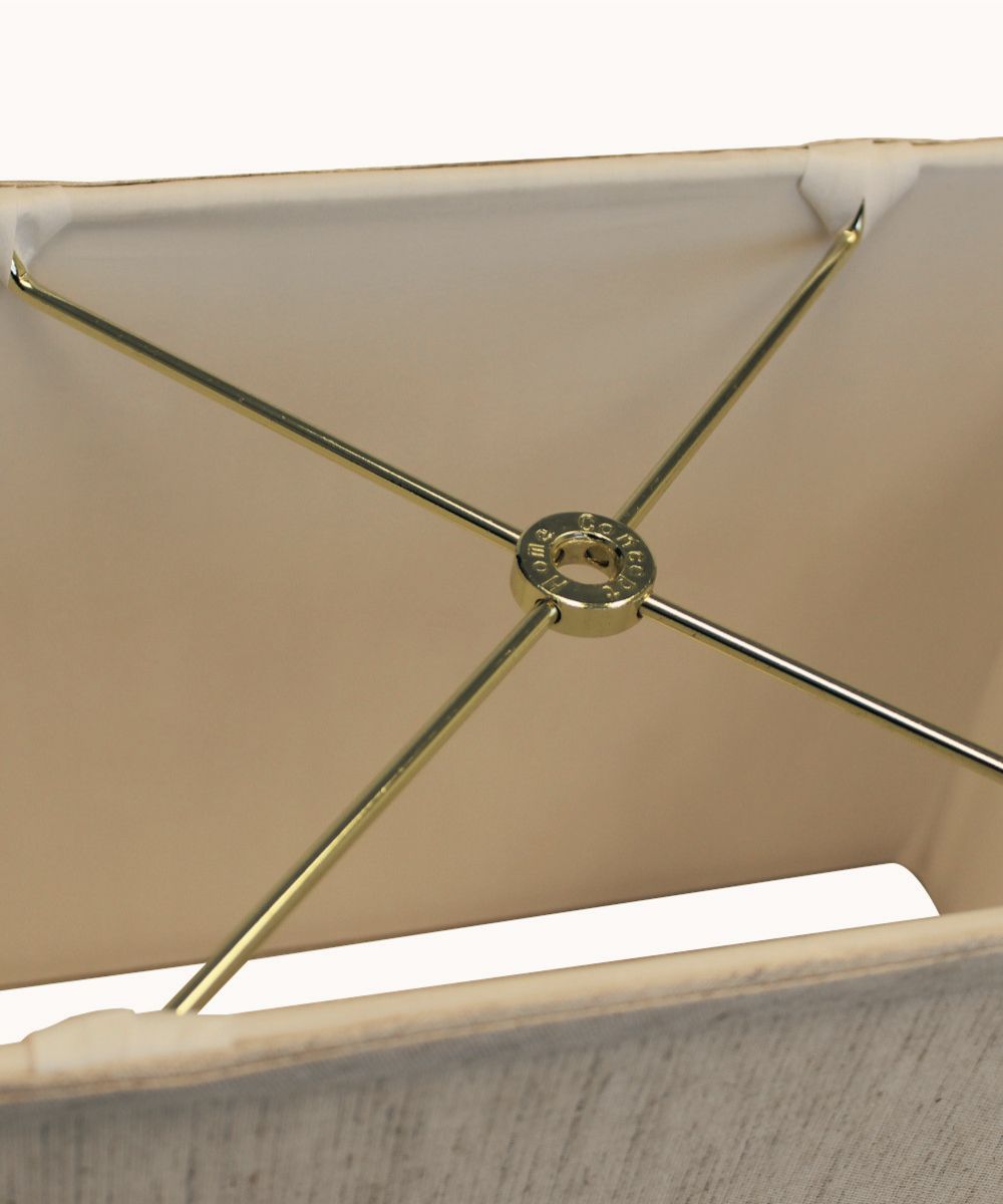 Rectangular 14"W x 10"H Drum Lampshade Softback Textured Oatmeal From LampsUSA