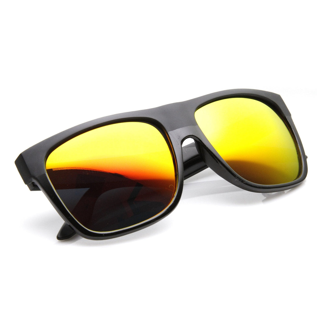 Frosted Retro Flat Top Candy Color Mirrored Lens Sunglasses 8610 from zeroUV