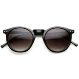Dapper Key Hole Vintage Horned Rim Round Circle Indie Sunglasses 8943 from zeroUV