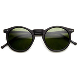 Dapper Key Hole Vintage Horned Rim Round Circle Indie Sunglasses 8943 from zeroUV
