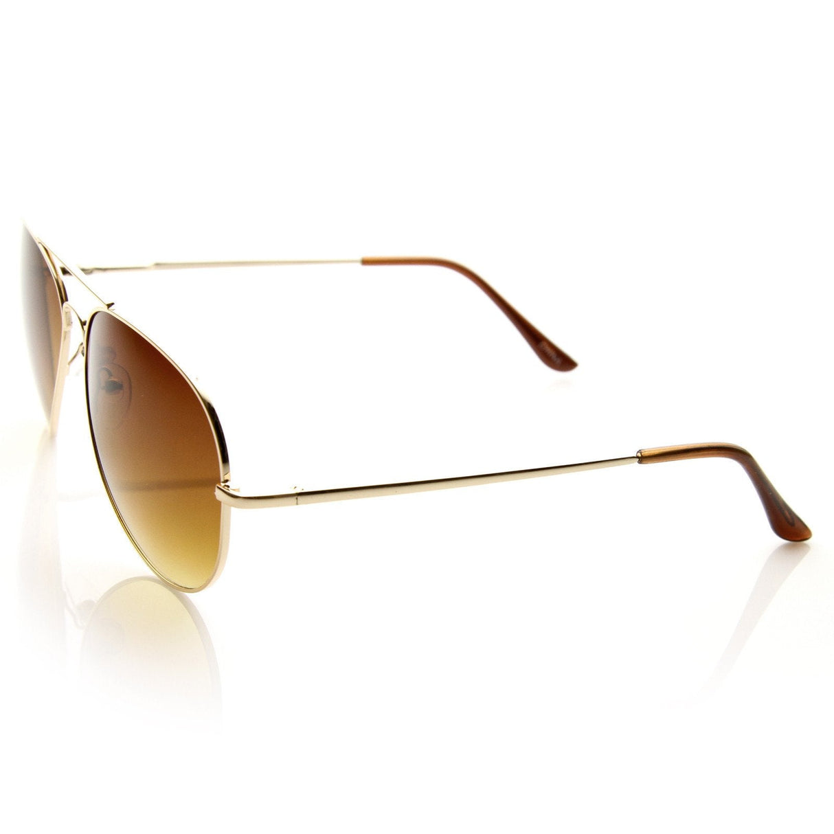 Large Premium Metal Aviator Sunglasses W/ Spring Temples 1377 from zeroUV