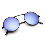 Large Retro Round Steampunk Mirrored Lens Sunglasses 8759 from zeroUV