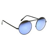 Large Retro Round Steampunk Mirrored Lens Sunglasses 8759 from zeroUV