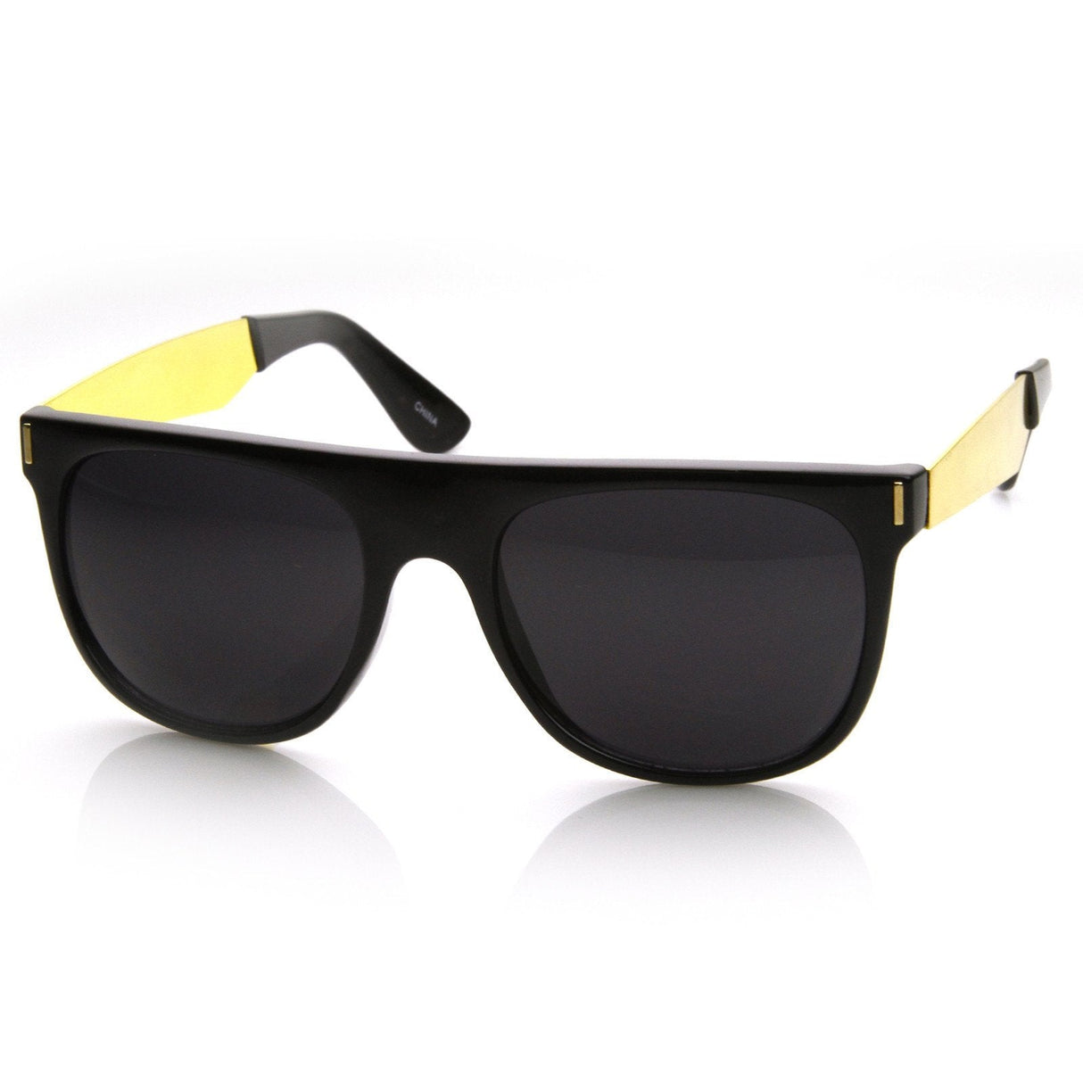 Hipster Super Flat Top Retro Horned Rim Sunglasses 8775 from zeroUV