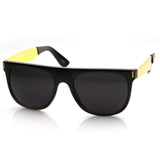 Hipster Super Flat Top Retro Horned Rim Sunglasses 8775 from zeroUV